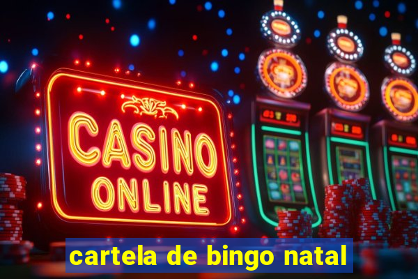 cartela de bingo natal